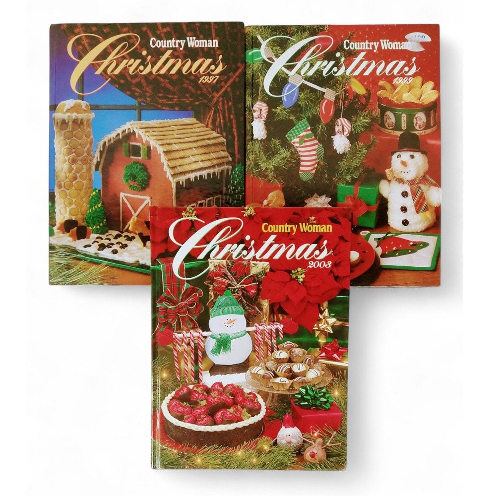 Country Woman Christmas 1997 1999 2003 Bundled Lot of 3 Cookbook Craft Books